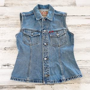 ESPRIT 90s Vintage Denim Vest Sz Medium